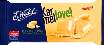 E. Wedel Karmellove! caramelo de chocolate con frutos secos con sal 90 g