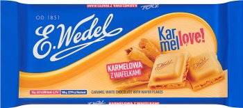 E. Wedel Karmellove! Chocolat caramel wafers avec 90 g