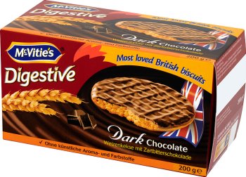 McVitie's Dark Chocolate Digestive Biscuits Wheat in dark chocolate 200 g