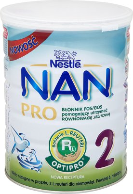 Nestle NAN PRO 2 mleko następne w proszku dla niemowląt z L.reuteri