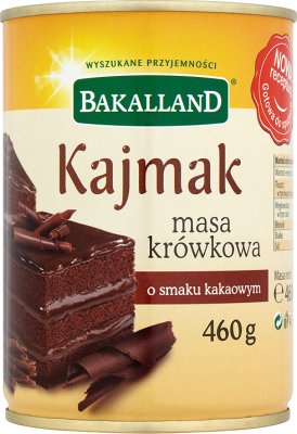 peso Bakalland Kajmak krówkową con sabor a cacao 460 g