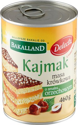 Bakalland Kajmak peso krówkową de sabor a nuez 460 g
