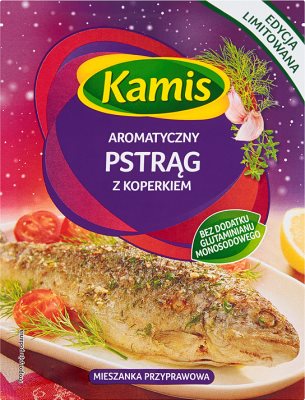 Kamis aromatyczny pstrąg z koperkiem