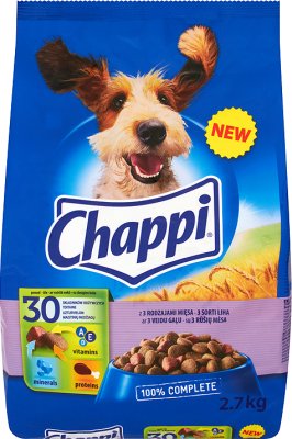 Chappi 3 types of meat Complete food 2.7 kg
