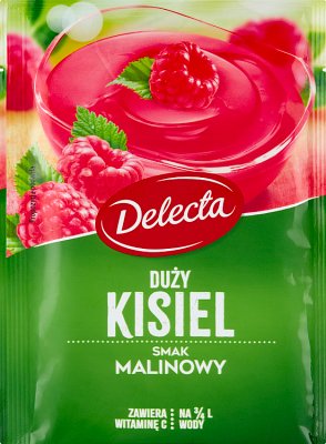 Delecta Duży kisiel smak malinowy 58 g