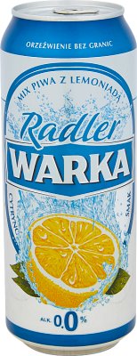 Warka Radler cerveza ligera, cítricos limonada no alcohólica