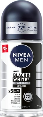 Nivea Men Invisible antyperspirant roll on przeciw żółtym plamom