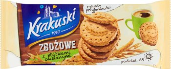 Krakuski зерновая печенье с овсяными хлопьями