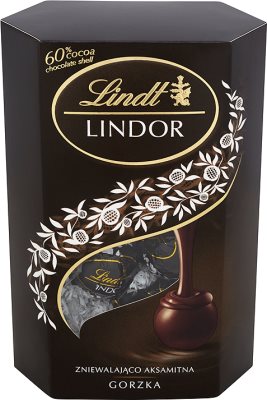 Lindt Lindor praline au chocolat noir avec une farce légèrement déliquescents