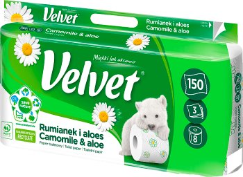 Velvet Naturalnie pielęgnujący papier toaletowy rumiankowy