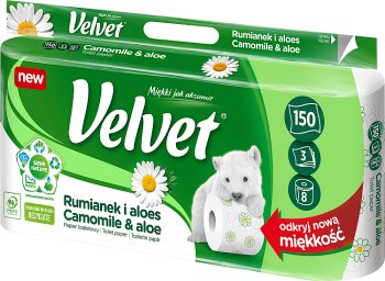 Naturally caring Velvet toilet paper chamomile