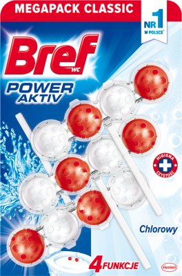 Bref Power Aktiv zawieszka do WC 4 Function formula Mega Pack Chlorine