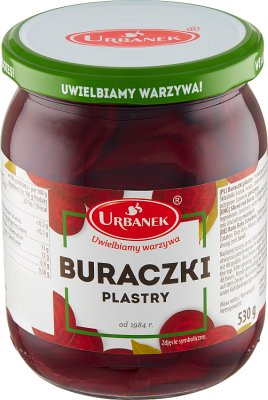 Urbanek remolachas rebanadas en lata 530 g