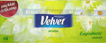 Velvet Aroma Łagodność rumianek Chusteczki higieniczne zapachowe 10 x 9 sztuk