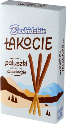 BESKIDZKIE bastones de caramelo en el chocolate con leche