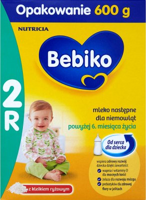 Bebiko 2R próxima leche para bebés mayores de 6 meses de edad 600 g