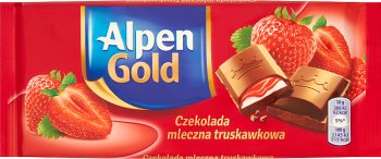 Alpen Gold Czekolada mleczna truskawkowa