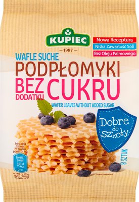 Kupiec Wafle suche podpłomyki  Bez dodatku cukru