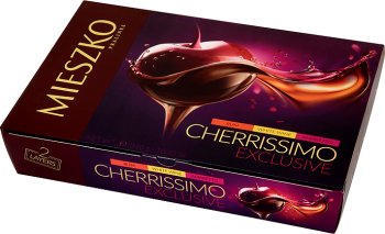 chocolates Cherrissimo Mieszko rellenos de cerezas en alcohol 3 sabores
