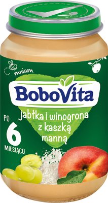 Bobovita Obst und Getreide Äpfel und Trauben mit Grieß