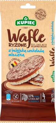 Kupiec Wafle ryżowe w czekoladzie mlecznej