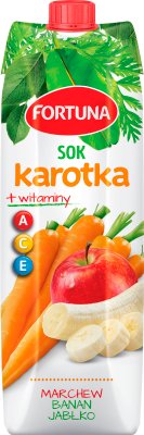 Fortuna Karotka Plus Sok marchwiowo-jabłkowo-bananowy + witaminy A, C, E