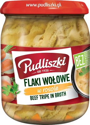 Pudliszki flaczki wołowe w rosole