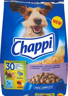 Chappi dry food 3 types of meat 9kg