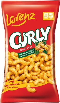 Curly Peanut Classic chrupki kukurydziane z mielonymi orzechami ziemnymi
