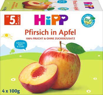 Hipp Äpfel-Pfirsiche BIO 4x100g