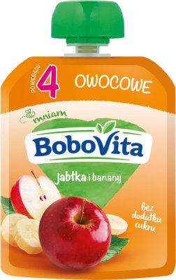 BoboVita mus  owocowy w tubce jabłko i banany