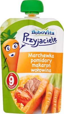 BoboVita Przyjaciel w tubce Marchew Pomidory Makaron Wołowina