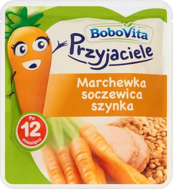 BoboVita Przyjaciel w saszetce Marchewka Soczewica Szynka