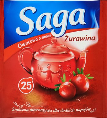 Saga té de arándano rojo de fruta