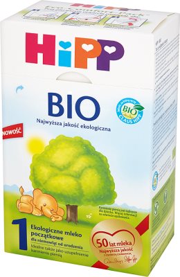 HiPP BIO 1 Ekologiczne mleko początkowe dla niemowląt od urodzenia 600 g 
