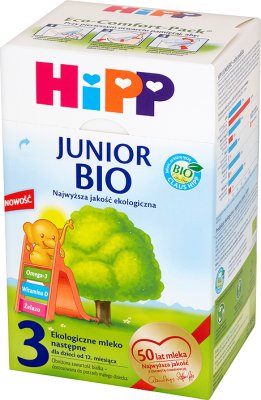 Hipp Junior BIO 3 ekologiczne mleko następne dla dzieci