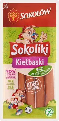 Sokołów Sokoliki Kiełbaski 87% mięsa wieprzowo-cielęcego