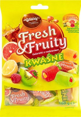 Wawel Fresh & Fruity galaretki z nadzieniem kwaśne