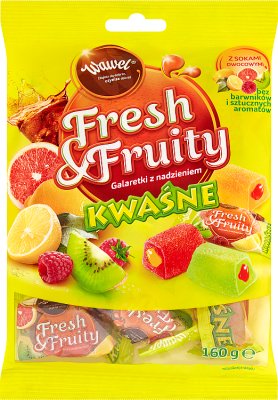 Wawel con sabor a fruta fresca y rellenos con gel amargo