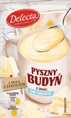 Delecta szybki budyń smak śmietankowy z białą czekoladą