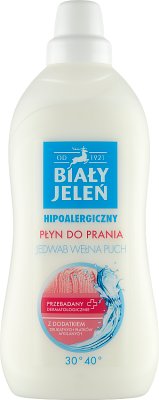 Biały jeleń hipoalergiczny płyn do prania tkanin jedwab wełna puch