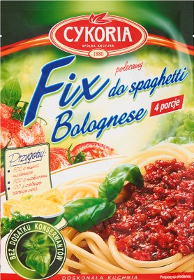 La achicoria Fix espaguetis a la boloñesa