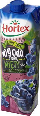 Hortex Letnie smaki Jagoda z nutą mięty ogrodowej Napój 1 l