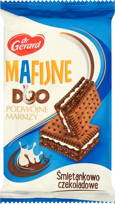 dr Gerard Mafijne Duo herbatniki z kremem śmietankowym i czekoladowym