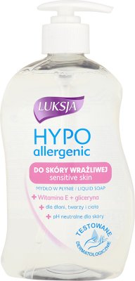 Luksja hypoallergenic soap for sensitive skin Vitamin E + glycerin