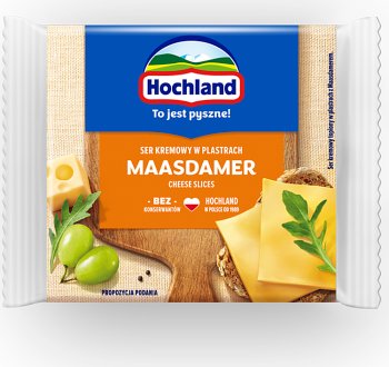 Hochland processed cheese slices Maasdamer