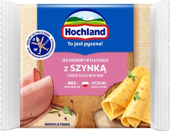 Hochland processed cheese slices of ham