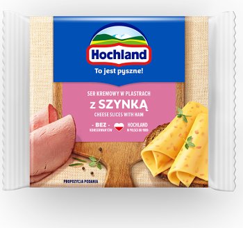 Hochland processed cheese slices of ham