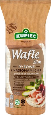 Kupiec wafle ryżowe z  ziarnami chia