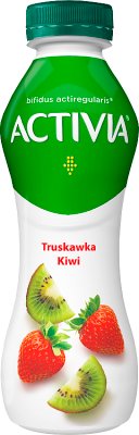 Danone Activia yogurt drink flavor of strawberries and kiwi